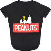 Dog T Shirt, X-Small | Black Small Dog Shirt for Very Small Dogs | Lightweight Semi-Stretch Pull-Over Dog Tshirt for Small Dogs from Peanuts (XS), FF13344
