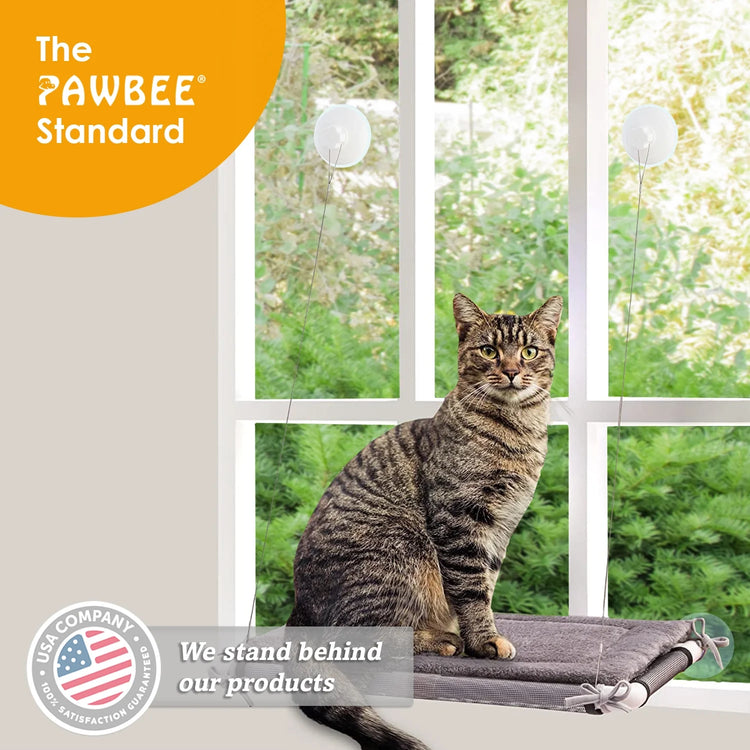 Super-Sturdy Cat Window Perch with Comfy Plush Cushion, Window Mounted Hammock