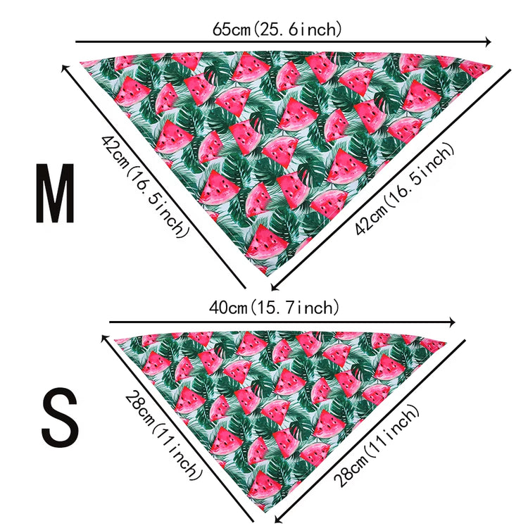 50Pcs Dog Bandana Summer Fruit Style Bandana Dog Accessories Dog Scarf Dog Bandanas Bulk Small Dog Pet Bandana Dog Supplies