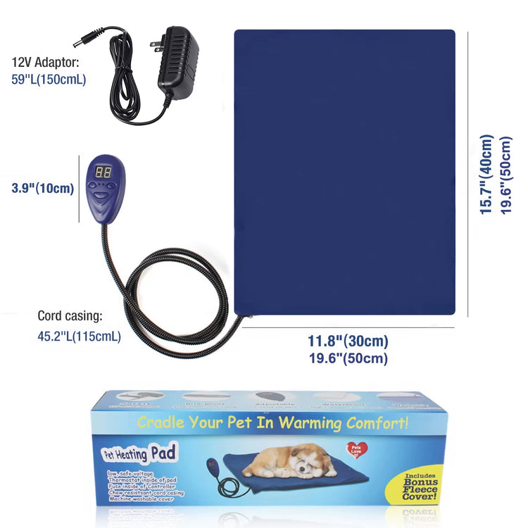Dog Adjustable Electric Heating Pad Temperature Waterproof Heated Warm Mat Pet Electric Blanket Winter Puppy Sleeping Supplies