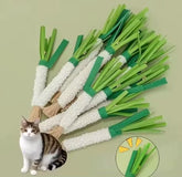Adorable Carrot Cat Toy with Built in Bell Durable Self Entertaining Chew Resistant Teething Claw Grinding Toy for Kittens Cats
